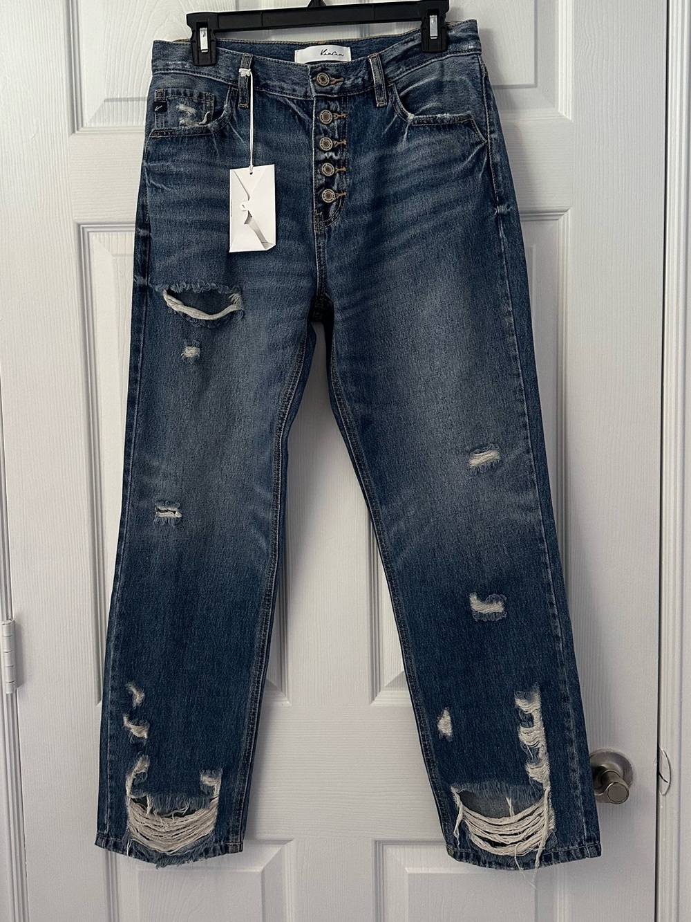 Kancan High Rise Buttonfly Straight Fit Size 27